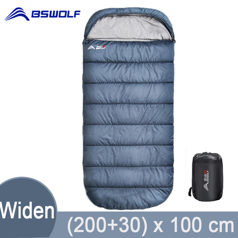 BSWolf grand Camping sac de couchage léger 3 saisons en vrac élargir sac longue taille pour adulte repos randonnée pêche ► Photo 1/5