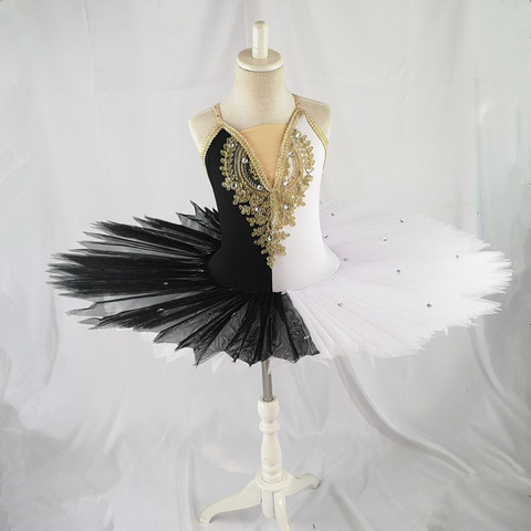 Tutu pour ballerine professionnelle pour enfants, tutu pour fille et adulte en crêpe, costumes de danse, robe de ballet pour fille ► Photo 1/6