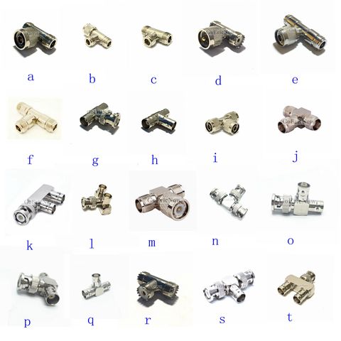 1 pièces RF Coaxial 50ohm Q9 BNC/TNC/N L16/M UHF PL259 Femelle/Mâle Double Triple En Forme De T Adaptateur 3 Voies Connecteur Jack ► Photo 1/6