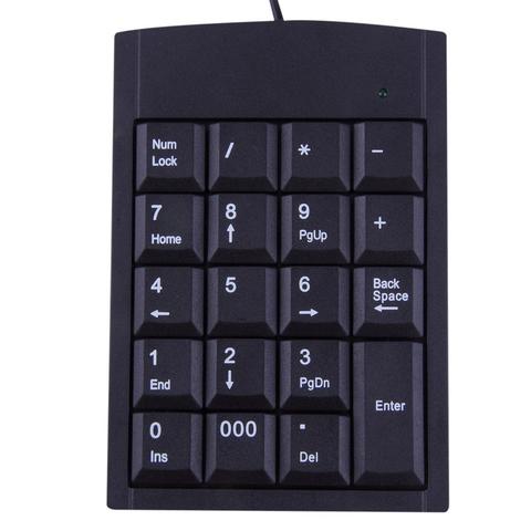 Mini USB clavier USB filaire clavier numérique adaptateur clavier 19 touches pour ordinateur portable Windows 2000 XP Vista 7 ou édition du millénaire ► Photo 1/6