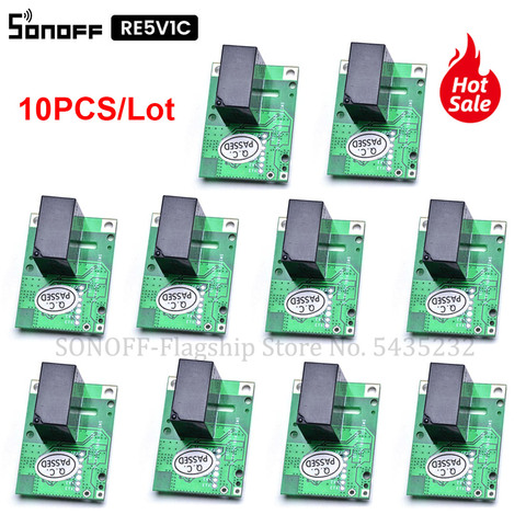 2/3/4/5/10 pièces Itead SONOFF commutateur Wifi intelligent RE5V1C 5V DC bricolage sans fil commutateur à distance Module de relais entrée/auto-verrouillage e-welink APP ► Photo 1/6