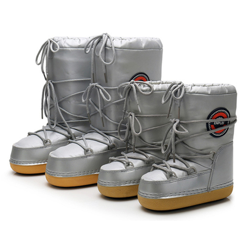 Filles Parent-enfant bottes garçons chaussures enfants bottes enfant en bas âge enfants bottes chaudes femme bottes d'hiver bottes de ski imperméables espace bottes ► Photo 1/6