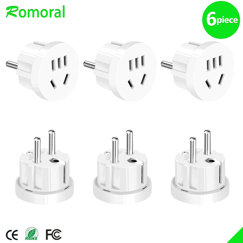 Adaptateur de convertisseur de prise de voyage ue 250V AC, chargeur de voyage, prise de courant murale avec adaptateur domestique ► Photo 1/6