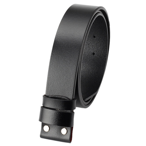 Ceinture en cuir véritable pour hommes, sans boucle, en cuir de vache véritable, taille 3.8cm d1, faite à la main, accessoires bricolage ► Photo 1/6