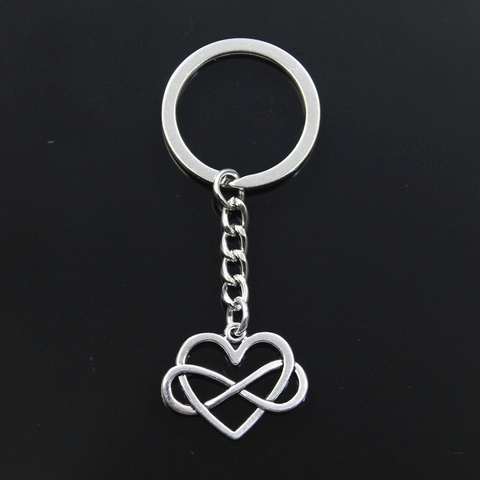 Porte-clés en forme de cœur, pendentifs Infinity Love Forever pour hommes, porte-clé de voiture, 22x27mm, porte-anneau bricolage porte-clé, Souvenir, cadeau ► Photo 1/4