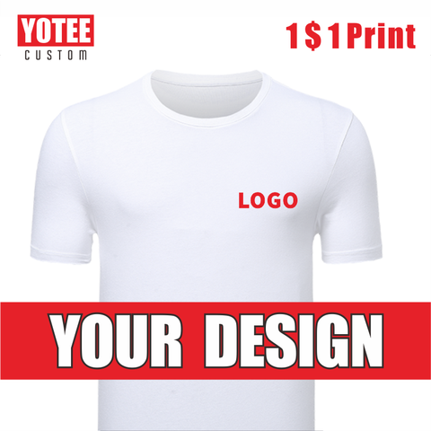 YOTEE été coton tendance col rond T-shirt LOGO broderie personnalisée mode hommes et femmes t-shirt style décontracté ► Photo 1/6