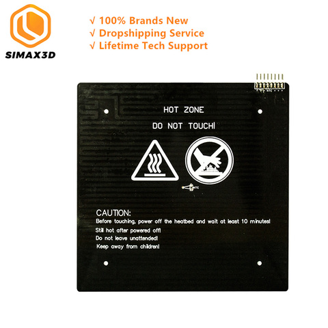 SIMAX3D – lit chauffant MK3 pour imprimante 3D, plateau chauffant en aluminium, pièces noires, PCB, kit d'installation autonome, 235 ► Photo 1/6