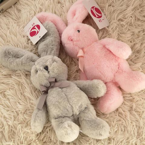 Mignon poupée haute qualité couple nœud papillon lapin bébé enfant poupée en peluche lapin poupée bébé apaisant partenaire de couchage cadeau de vacances ► Photo 1/6