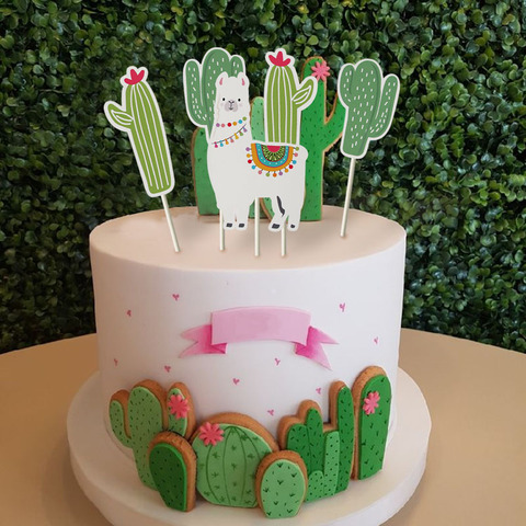 Acheter Decoration De Gateau Alpaga Amusante Pour La Maison Fournitures De Fete Decor De Maison Lama Cactus D Anniversaire D Ete Pour Patisserie En Ligne Alitools