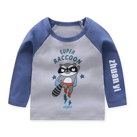 T-shirt d'automne pour enfants filles garçons et filles, haut imprimé de dessin animé ► Photo 1/4