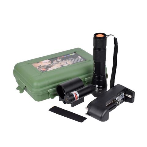 Zoomable torche rouge Laser portée de vue Weaver Picatinny montage ensemble pistolet fusil lunette de visée chasse lumières lampe de poche LED pas de batterie ► Photo 1/6