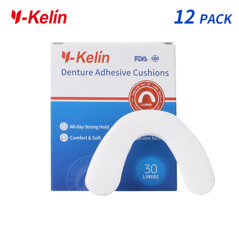 Y-kelin Coussin Adhésif Pour Prothèses Dentaires (Inférieur) 360 Tampons Doux et Confort Inférieur dentales livraison directe ► Photo 1/6