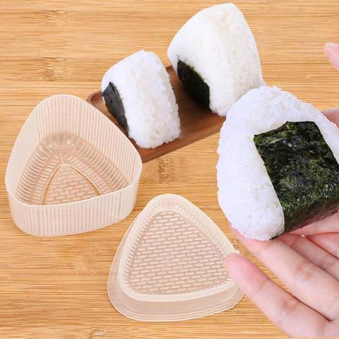 2 pièces/1 ensemble Sushi moule Onigiri boule de riz Bento presse fabricant  moule Triangle Sushi faire moule outils de bricolage utilitaire cuisine  accessoires - Historique des prix et avis