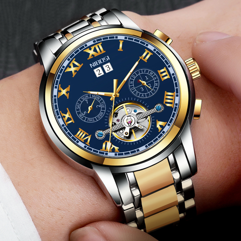 NIBOSI hommes montres de luxe Sport voiture montres étanche Sport jante moyeu roue montre-bracelet voiture Quartz hommes montres Relogio 2022 ► Photo 1/6