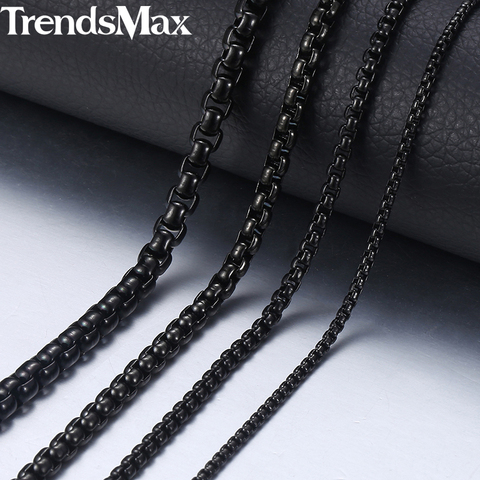 Collier de chaîne pour hommes, 2-5mm, en acier inoxydable, vente en gros de bijoux, 18-36 