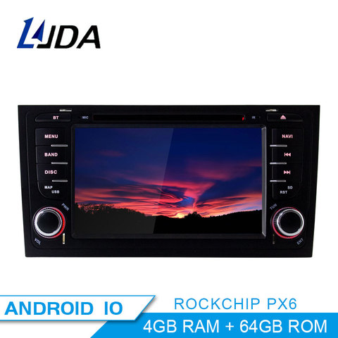 Autoradio PX6, Android 10.0, 4 go/64 go, DSP, GPS, vidéo, stéréo, 2 Din, lecteur multimédia DVD, pour voiture AUDI A6, 4B, C5 (1997 – 2005) ► Photo 1/6