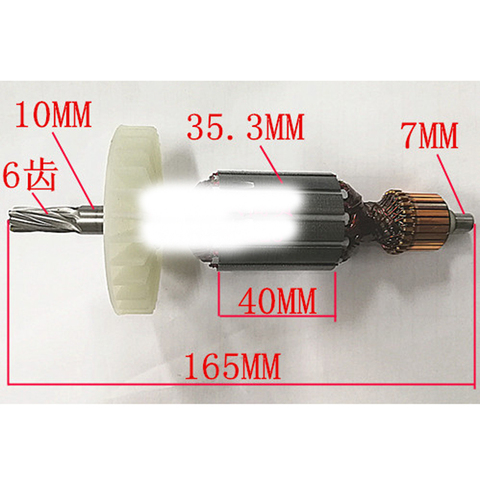 Remplacement d'ancre de Rotor à Armature AC220-240V, pour Makita HR2470 HR2470F HR2460, perceuse à percussion à 6 dents ► Photo 1/2