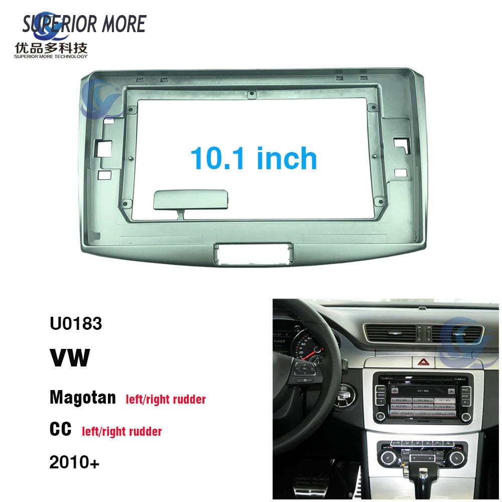 2 din 10.1 pouces Fascias d'autoradio pour VW Magotan CC 2010 tableau de bord cadre Installation dvd gps mp5 android lecteur multimédia ► Photo 1/5