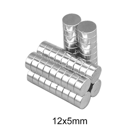 Disques magnétiques puissants 12x5mm en néodyme, lot de 5/10/20/100 pièces ► Photo 1/6