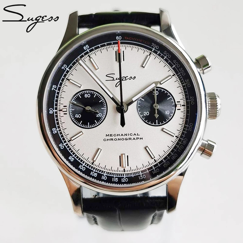 Sugess 1963 chronographe mécanique mouette mouvement st1901 col de cygne montre hommes saphir 40mm métal bracelet montres hommes 2022 ► Photo 1/6