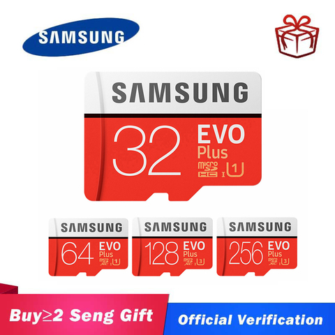 Samsung — Carte Micro SD EVO Plus+, 8 Go/16 Go/32 Go/64 Go/128 Go/256 Go, SDXC, Classe 10, 100 Mo/s, U3, U1, TF, mémoire flash ► Photo 1/6