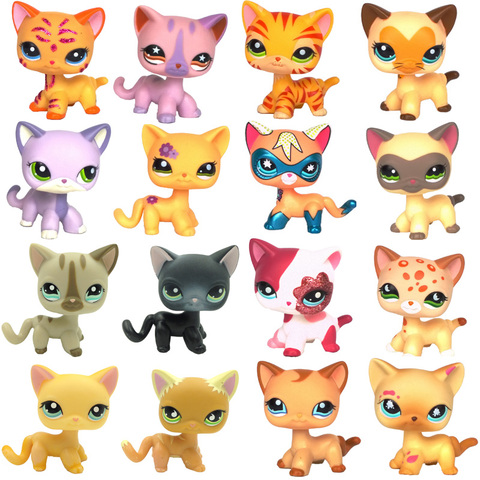 Lps cat – jouets chat pet shop, poils courts chaton rose #2291 #852 #336 # noir #994 # teckel #556 #640 collie #2210 # grand danois #577 ► Photo 1/5