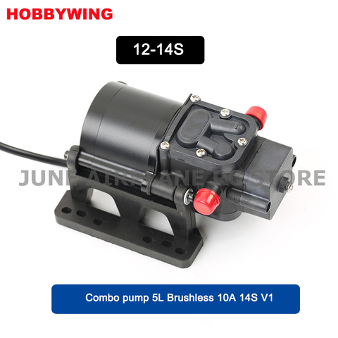 Hobbywing pompe combinée 5L pompe à eau sans brosse 10A 14S V1 pulvérisateur pompe à membrane pour l'agriculture végétale Drone de aéronef sans pilote (UAV) ► Photo 1/6
