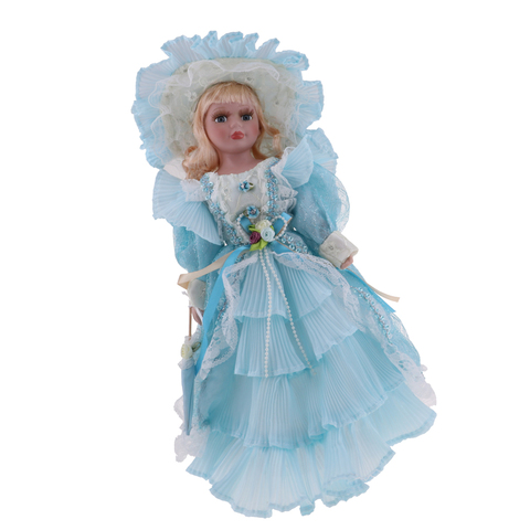 Figurines victoriennes en porcelaine, 40cm, avec support en bois, pour adultes, collection ► Photo 1/6