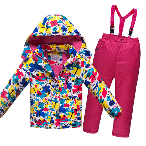 OLEKID – combinaison de Ski russe pour enfants, manteau + salopette de neige épais et chaud, imperméable et coupe-vent,-30 degrés ► Photo 1/6