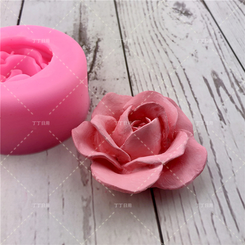 Moule à gâteau en Silicone Rose fleur 3D, Fondant, savon, gelée, Mousse, chocolat, décoration, outil de cuisson, matériau réutilisable ► Photo 1/5