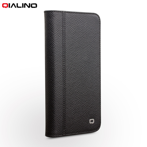 QIALINO – coque de téléphone de luxe en cuir véritable pour iPhone 11/11 Pro, avec fentes pour cartes, magnétique, à rabat, pour iPhone 11 Pro MAX ► Photo 1/6