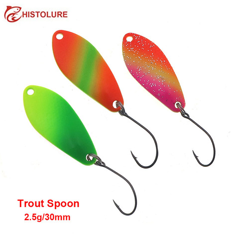 HISTOLURE filature appât de pêche 30mm 2.5g cuillère de pêche truite leurre de pêche leurre de pêche Wobblers Spinner appât dur appât ► Photo 1/6