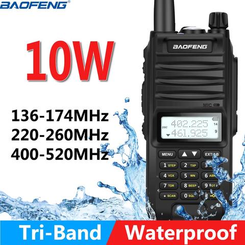 Baofeng – Talkie Walkie tri-bande longue portée de 10 km, modèle BF-F11, radio bidirectionnelle étanche et puissante, mise à jour de BF UVF10, 10W et 4800 mAh, IP67 ► Photo 1/6