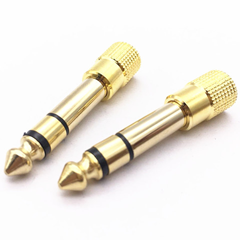 Prise Jack mâle 6.35mm vers connecteur femelle 3.5mm, adaptateur d'amplificateur de casque, convertisseur 6.3 3.5mm, 5/3/1 pièces ► Photo 1/3