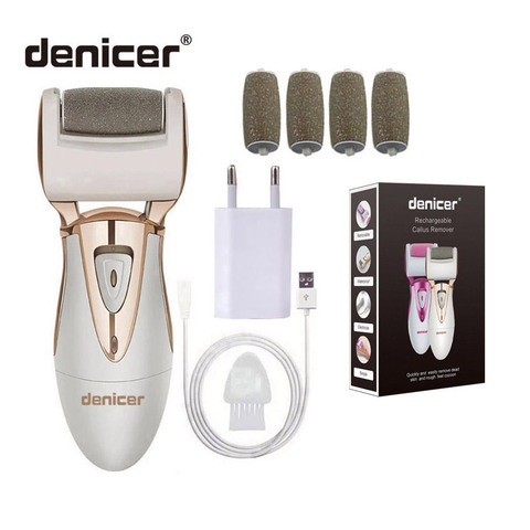 Outil électrique de soin des pieds pédicure dissolvant de callosités Machine de sciage Rechargeable soins des pieds velours lisse fichier pour pieds 5 têtes de rouleau ► Photo 1/6