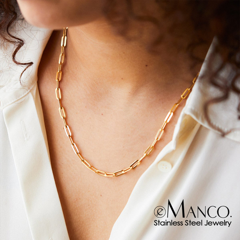 Acier inoxydable lien chaîne ras du cou colliers pour femmes délicat Simple collier amis cadeau bijoux Kolye ► Photo 1/6