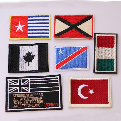 Canada turc pays-bas drapeau patch icône brodé appliques patchs pour autocollants faciles à poser de fer sur les Badges sur le sac à dos ► Photo 1/6