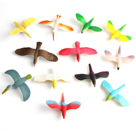 12 pièces simulées en plastique oiseaux animaux modèles jouets ensemble artificiel multicolore oiseaux Figures enfants jouets éducatifs pour les tout-petits ► Photo 1/4