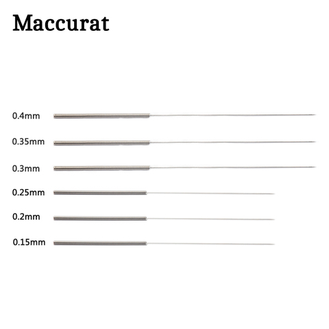 Aiguille de nettoyage en acier inoxydable, 5 pièces/lot, 0.15mm 0.2mm 0.25mm 0.3mm 0.35mm 0.4mm, partie perceuse pour buse V6 MK8, pièces d'imprimantes 3D ► Photo 1/6