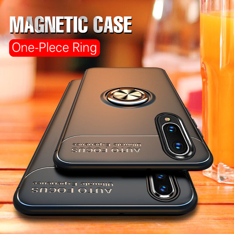 Coque avec anneau magnétique pour Xiaomi, compatible modèles Redmi Note 9, 8, 7 Pro, 9A, 8T, 9S, 9C, 8A, 7A, 6A, 5, 6, 4, 4X, Mi 9T, 10T, Note 10 Lite, Poco X3, NFC ► Photo 1/6