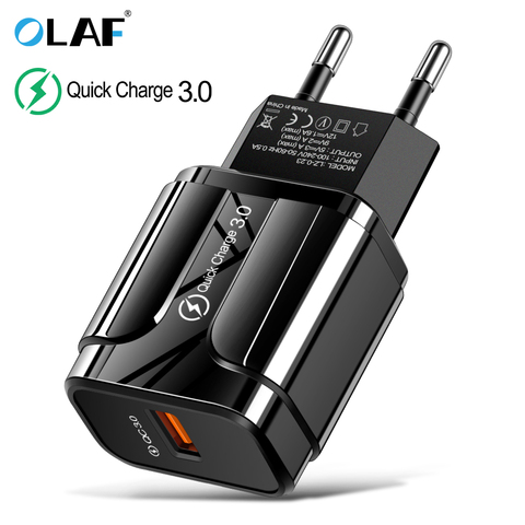 Chargeur USB 3A Quick Charge 3.0, adaptateur mural pour téléphone portable, compatible avec iPhone X MAX 7 8 Samsung Xiaomi ► Photo 1/6