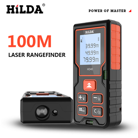 HILDA – télémètre Laser 40M 60M 80M 100M télémètre à bande Laser règle du dispositif de mesure du bâtiment ► Photo 1/6