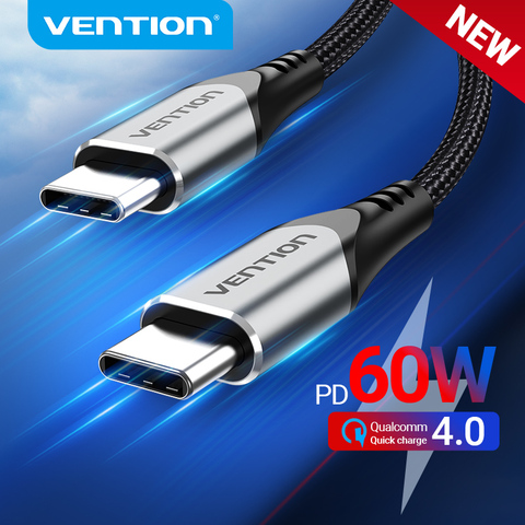 Prévention USB Type C vers USB C câble USB C PD 60W chargeur rapide cordon pour Samsung S20 Macbook iPad Charge rapide 4.0 USB C cordon de Charge ► Photo 1/6