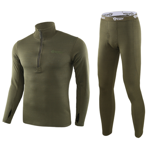 Ensembles de sous-vêtements thermiques pour hommes, séchage rapide, Anti-microbien, Stretch, Compression thermique, polaire, Sweat-shirt chaud et Long, hiver ► Photo 1/6