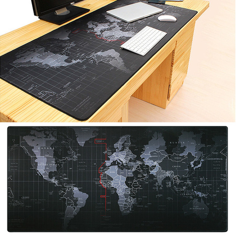 Tapis de souris carte du monde, grand tapis de jeu pour ordinateur de bureau ► Photo 1/6