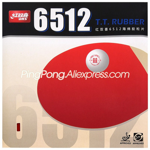 Caoutchouc de Tennis de Table classique DHS 2022, Type tout rond, éponge de Ping-Pong originale DHS 6512, nouveauté 6512 ► Photo 1/5