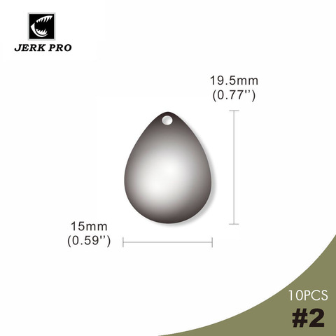 JERK PRO – lot d'appâts de pêche en acier lisse, pack de leurres Spinnerbait avec lames en acier lisse, accessoires de matériel de pêche, pack de 10 pièces, taille 2 ► Photo 1/3