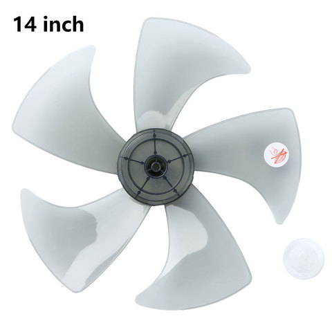 Turbine à 5 feuilles en plastique 14 pouces, support ménager/lame de ventilateur de Table, gros bruit, pales de ventilateur + couvercle d'écrou, accessoires généraux ► Photo 1/6