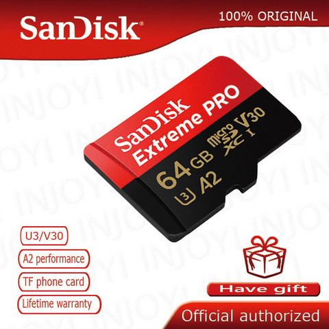 Carte mémoire d'origine SanDisk extrême Pro microsd UHS-I carte micro SD carte TF 95 mo/s 16 go 32 go 64 go Class10 U3 cartao de mémoire ► Photo 1/6