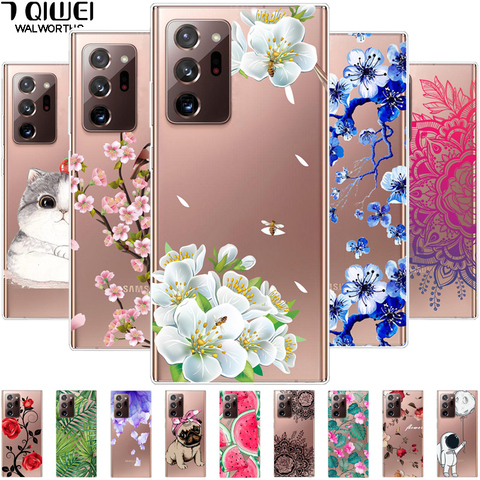 Pour Samsung Note 20 Ultra étui Transparent souple en Silicone pour Samsung Galaxy Note 20 coque de téléphone Note20 clair S20 FE A12 ► Photo 1/6